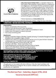 * qtrly net profit 57.1 million rgt * qtrly revenue 496.4 million rgt * proposed to declare a first and final tax exempt dividend at annual general meeting of. Vacancy Cahya Mata Sarawak Vacancy Sarawak Official Facebook