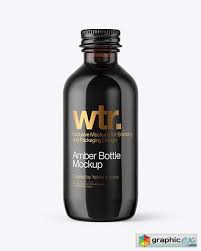 Amber Glass Bottle Mockup 50420 Free Download Vector Stock Image Photoshop Icon Bottle Mockup Amber Glass Bottles Glass Bottles