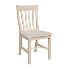 International Concepts Unfinished Wood Dining Chair Set Of 2 C 61p The Home Depot