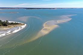 Sandbar Into Rehoboth Bay From Masseys Ditch Delaware Surf