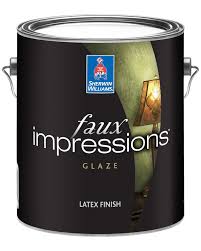 This is how to use wainscott, higher gloss paint, and teflon surface protector. Faux Impressions Latex Glaze Sherwin Williams