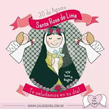 Pin De Rocio Caballero En Religioso Dia De Santa Rosa Sta Rosa De Lima Santa Rosa
