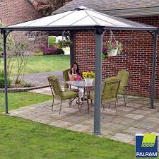 Palram Palermo 9ft 8 X 9ft 8 3 X 3 M Aluminium And Polycarbonate Gazebo Costco Uk Garden Gazebo Patio Small Backyard Landscaping