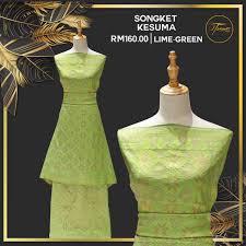 Asub aadressil lot 575, 2nd floor, pelita commercial centre, sarawak, pelita commercial centre, 98000 miri, sarawak, malaisia, selle koha lähedal on: Songket Kesuma Lime Green Tenun Klasik By Zibeline Textile Sdn Bhd