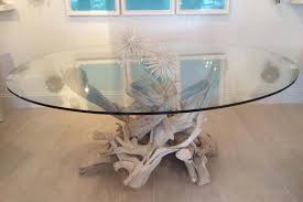 Hampton Driftwood Dining Table Base To Accommodate Round Glass Top Various Sizes Driftwood Dining Table Dining Table Bases Glass Round Dining Table
