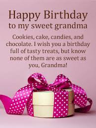 Happy Birthday Greeting Card For Grandmother Full Of Tasty Treats Happy Birthday Card For Grandmother Birthday Greeting Cards By Davia Birthday Cards Happy Birthday Cards Grandma Birthday Card