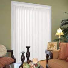 Vertical blinds consist of slats of stiffened fabric Bali Cut To Size 3 5 In W X 62 In L Rustic Cream 3 5 Vertical Blind Louver Set 68 6915 31 3 5 62 The Home Depot