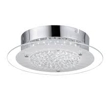 Replace your old ceiling light fixture and upgrade to a more modern look with hyperikon's led ceiling fixture. Flush Mount Ceiling Light Ceiling Lamp Dimmable Led Modern Roundness Glass Shade K9 Crystal Bead Ceiling Flush Mount Polished Chrome Light For Porch Balcony Children S Room Bathroom W11h2 8 Buy Online In Serbia