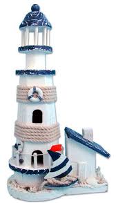 Nautical Decor Ocean Blue Lighthouse Lighthouse Crafts Lighthouse Decor Handmade Home Decor