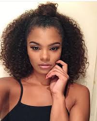 Includes braids, ponytails, prom, wedding, simple, curly styles and more. Love This Half Up And Half Down Natural Hair Look Medium Hair Styles Medium Natural Hair Styles Natural Hair Styles