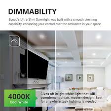 Sunco Lighting 6 Pack 6 Inch Slim Led Downlight With Junction Box 14w 100w 850 Lm Dimmable 4000k Cool White Farmhouse Goals