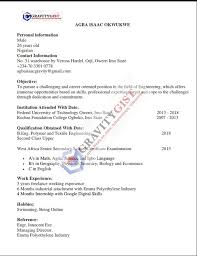 How to write a cv. How To Write An Outstanding Cv For Internship Application Education Nigeria