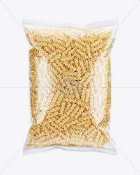 Download Plastic Bag With Fusilli Pasta In Bag Sack Mockups On Yellow Images Object Mockups