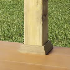 Cedar 6x6 posts as roof support. Deckorators Post Base Trim Skirt 6x6 Cedar