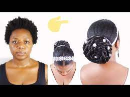 Easy Bridal Bun For Natural Hair By Yasser K Youtube Natural Hair Styles Natural Hair Bun Styles Bridal Hair Buns