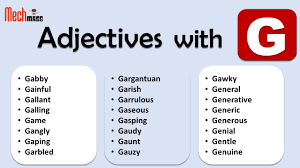 Adjectives Starting With G Positive Adjectives With G To Describe A Person Mechmass
