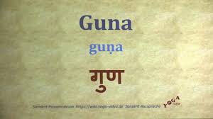 Guṇas theory states that three gunas (innate tendency, attributes) are present in different proportions in all beings, and these three are sattva guna (goodness, constructive, harmonious), rajas guna (passion, active, confused), and tamas guna (darkness, destructive, chaotic). Guna Yogawiki