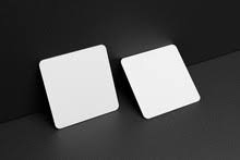 This is a photoshop file with layers and smart object functions. Square Business Card Mockup Free Mockup Download