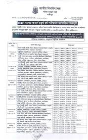 Honours 4th Year Exam Routine 2019 Change Notice Nubd 24 Exam 4 Years Routine