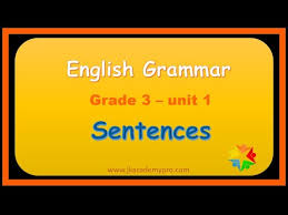 Sentences Grade 3 What Is A Sentence Grade 3 Youtube
