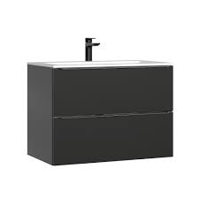 Top marken günstige preise große auswahl. Comad Capri Waschtisch Mit Unterschrank 80cm Schwarz Matt Bad Elegant