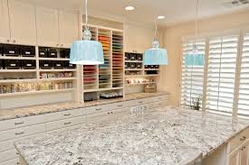 The colorful ecoresin door inserts add an extra touch of fun. Custom Craft Room Contemporary Home Office Phoenix By S S Custom Cabinets Houzz