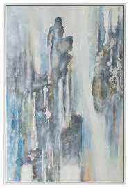 Silver blue gray, modern wall art, abstract paintings for living room, canvas prints, nordic style, stylish interiors, contemporary design, modern office decor, pictures for bedroom, scandinavian interior design. Oversize Blue White Gray Silver Abstract Art Painting 74 Wall Art Leaner Tall Contemporary Paintings By My Swanky Home Houzz