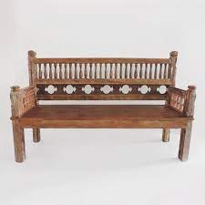 Colonial Indian Bench With Unique Yet Classic Balustrade Style Carving This Bench Has A Beautiful Hand Waxed Finish Furniture Bench Furniture Sofa Design Wood