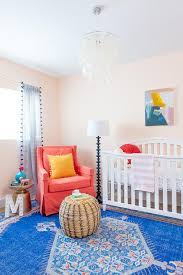 See more ideas about nursery glider, gliders, nursery. Orange Nursery Glider On Blue Vintage Rug Contemporary Nursery