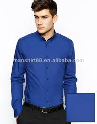 Wholesale Royal Blue Button Up Collar Long Sleeve Slim Fit Fancy Design Mens Shirts 5 14 Mens Fashion Suits Mens Outfits Mens Shirts