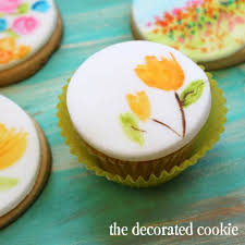 What skill levels can use paint by numbers kits? Painted Watercolor Cookies Cookie Decorating Idea