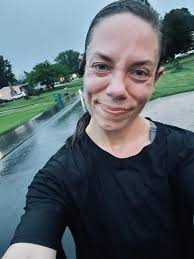 running in the rain after work