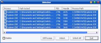 You will only have to select the possible entries by pressing 'unlock all'. Download Unlocker Majorgeeks