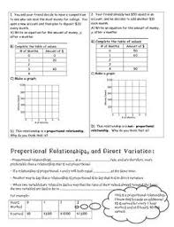 Direct Variation And Constant Of Proportionality Direct Variation Proportional Relationships Relationship Activities