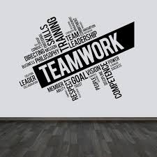 Each individual on the team must have confidence in and trust the other members to get the job done. Pin By Alexandra Bucur On Office Teamwork Quotes Teamwork Slogans Vinyl Wall Stickers