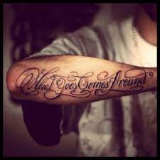 Tattoo Quotes Instagram Arm Arm Tattoo Sayings Words Karma Tattoos Arm Quote Tattoos Picture Tattoos