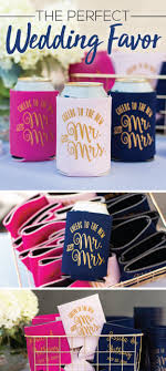 Give Your Guests A Thoughtful Gift With Customized Wedding Can Coolers Select From Unique Styles That Fit Cans Bo Wedding Koozies Custom Wedding Wedding Time