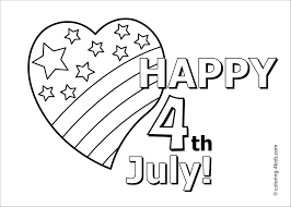 Let's get patriotic and color some red white and blue! Happy 4th July Coloring Page For Kids Coloringbay