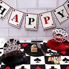 The perfect casino theme party is full of atmosphere. Buy 2 Pieces Casino Theme Party Decorations Poker Tablecloth Las Vegas Table Cover Casino Table Runner For Playing Card Birthday Party Favors Supplies 54 X 108 Inch Online In Vietnam B08g1bpshs