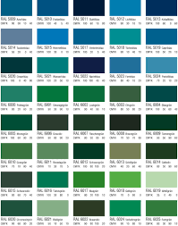 Ral Color For Painting Metal Grune Farbpalette Farbpalette Blau Wandfarbe Grun