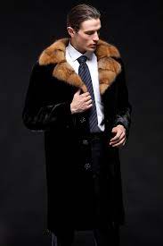 Linailin New Mens Mink Fur Coat Mink Fur Coat Coat Long Winter Coats