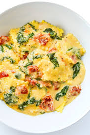 It has a shell made of flour, eggs, and milk. Creamy Italian Ravioli Sum Of Yum