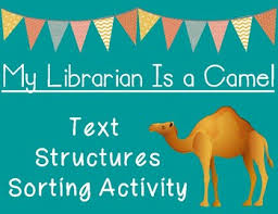 Loaded with crates of books, elephants are library assistants in taking books to children in northern thailand. My Librarian Is A Camel Text Structures Sorting Activity Tpt