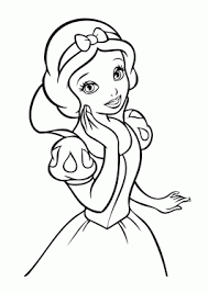 Princesse Snow White Coloring Page For Girls Printable Disney Princess Coloring Pages Princess Coloring Pages Disney Coloring Pages