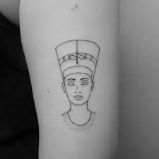 Some also choose to include wreaths of flowers around her bust or add in additional design elements to her crown. Outline Nefertiti Tattoo By Lily Gloria Tattoogrid Net