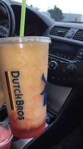 Passion Water With Strawberry Drizzle Blended Extra Thick Dutch Bros Drinks Dutch Bros Dutch Brothers