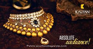 Gold Kundan Choker Necklace From Kalyan Jewellers South India Jewels Choker Necklace Designs Gold Fashion Necklace Gold Jewelry Fashion