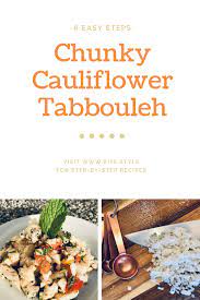Chunky Cauliflower Tabbouleh Recipe Plant Based Recipes Easy Tabbouleh Cauliflower Tabbouleh