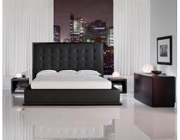 Tufted Black Leather Headboard White Bedroom Design Modern Bedroom Furniture Bedroom Furniture Sets