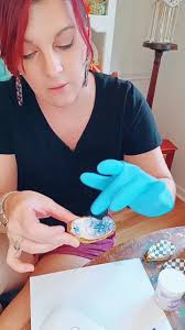 Applying Diamond Dust with uv resin. From here